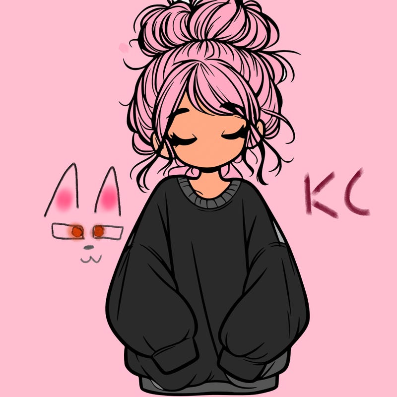 girl with baggy sweatshirt and messy bun