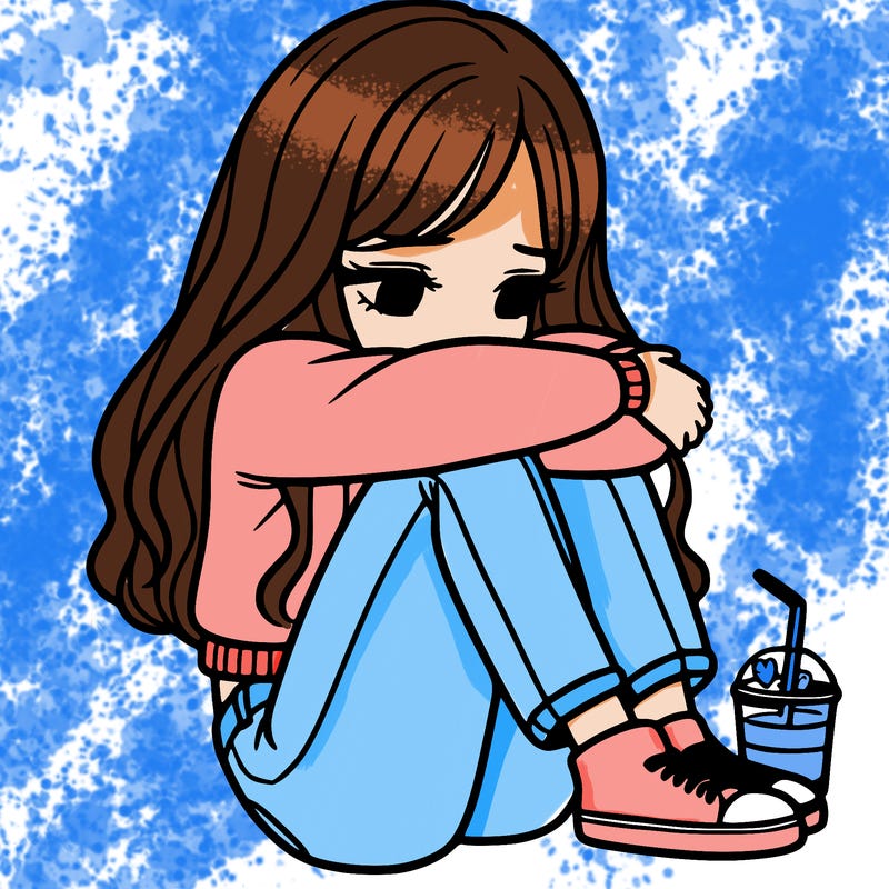 a girl  after a breakup