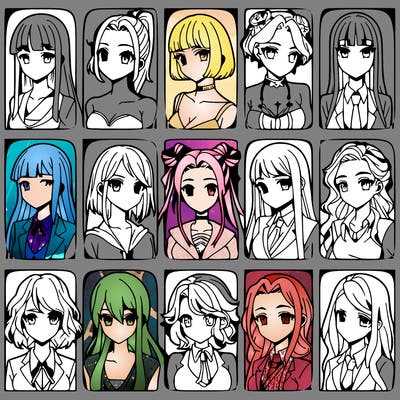 girls that look diffrent anime