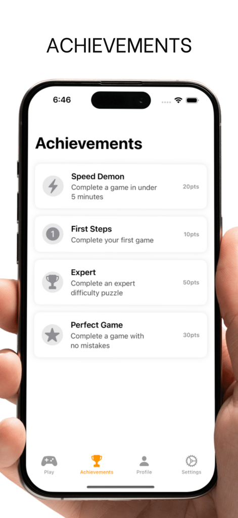 Sudoku Master Offline - A mobile screen showing the achievements page for Sudoku Master Offline with various badges like Speed Demon and Perfect Game