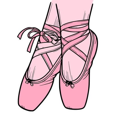beautiful ballet point shoes