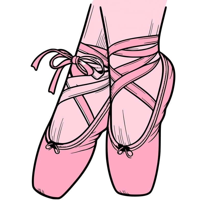 beautiful ballet point shoes