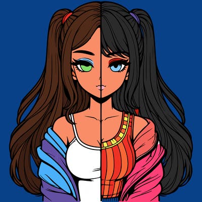 realistic girl split