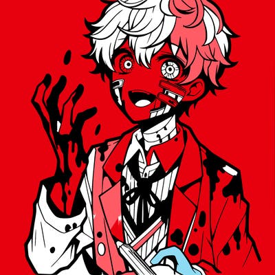 horror, yandre anime, blood