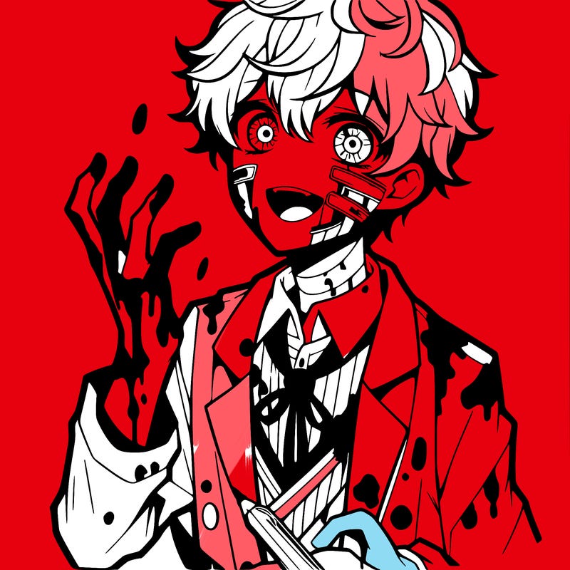 horror, yandre anime, blood