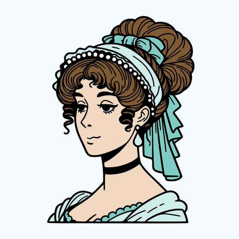 victorian woman with pearl earing