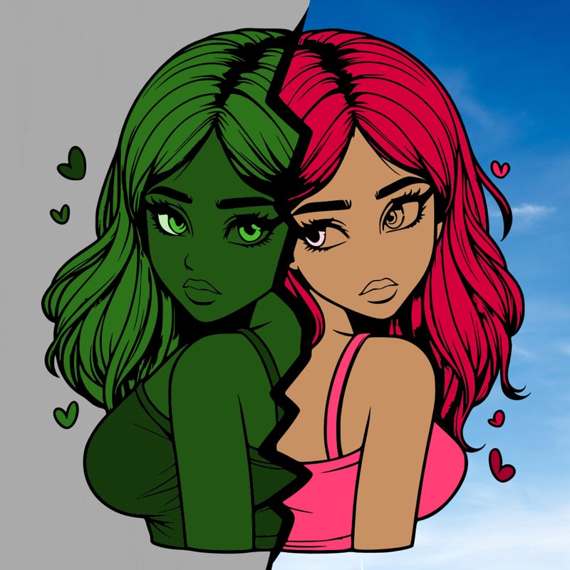 realistic girl split