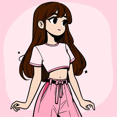 girl in a cute crop top