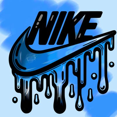 dripping nike logo