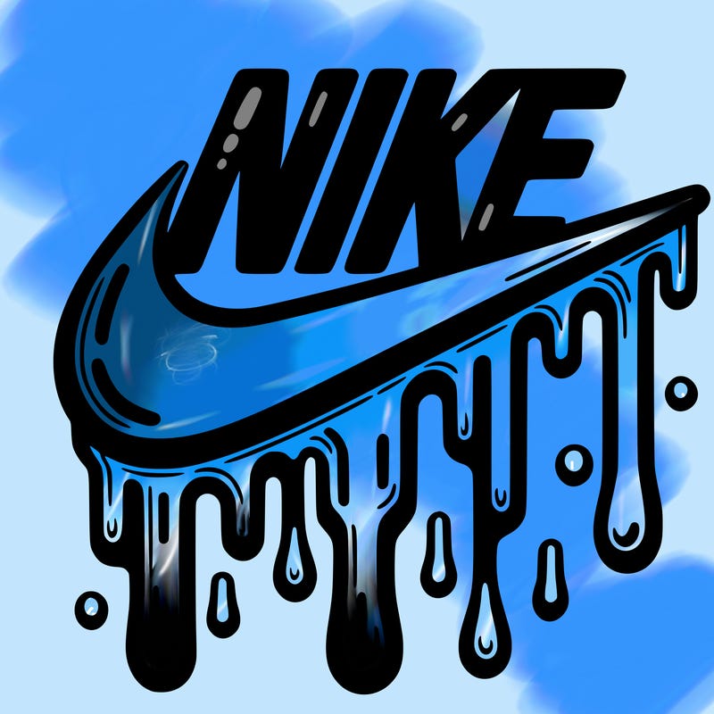 dripping nike logo