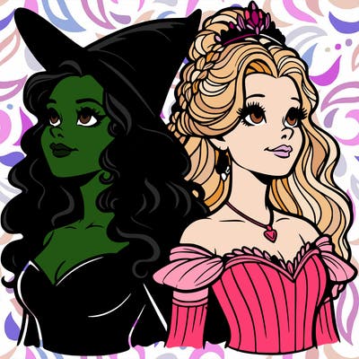'elphaba and glinda (realistic)