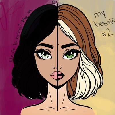 realistic girl split