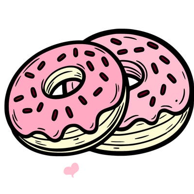 a piece of food doughnuts