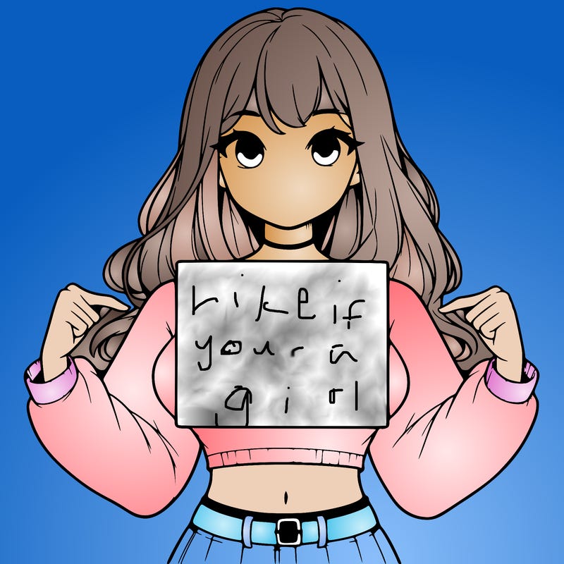 girl holding a blank sign in a long sleeve crop top