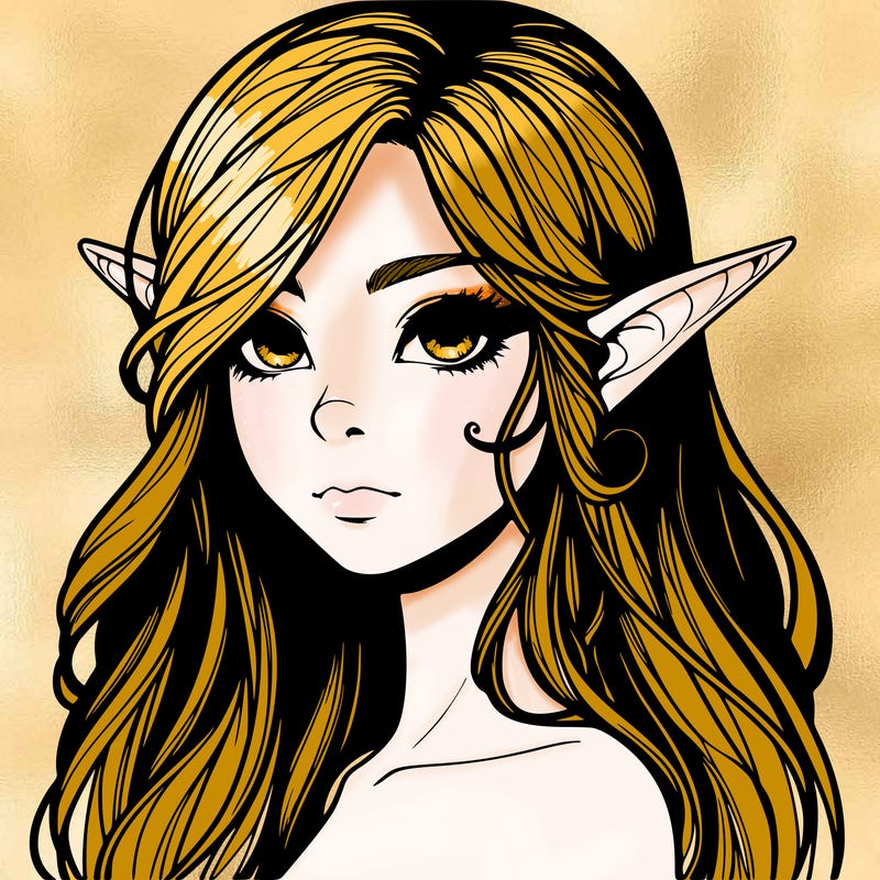elf girl realistic dark fantasy