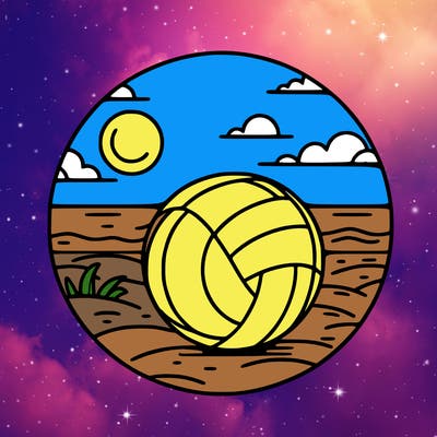 volleyball on a beach