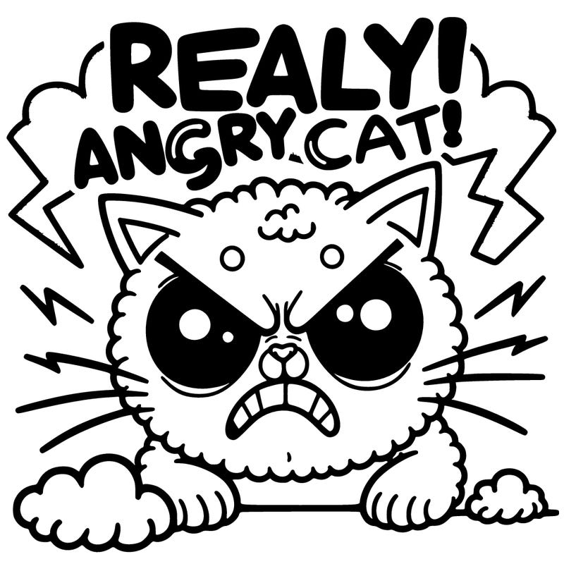 really angry cat
