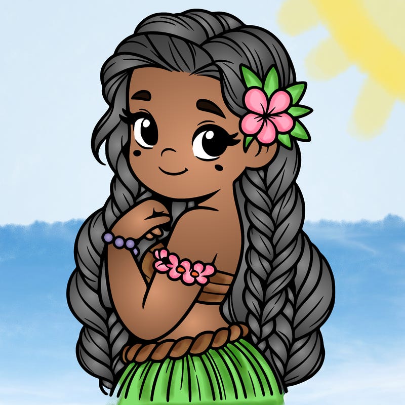 hawaiian girl with braids