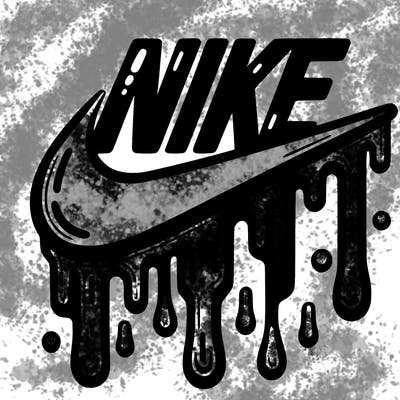 dripping nike logo