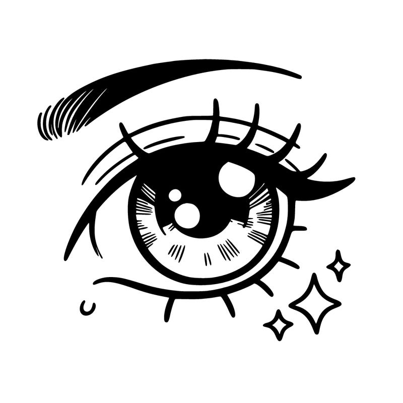 simple detailed asian eye