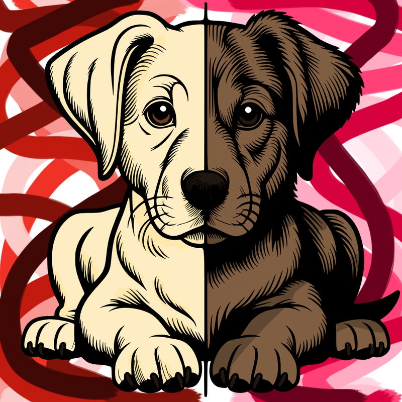 realistic dog split picture