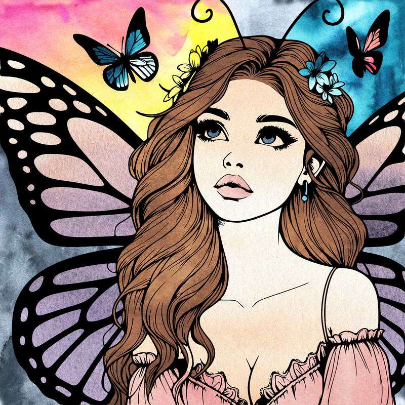 butterfly fairy realistic girl