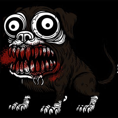 horrifying dog