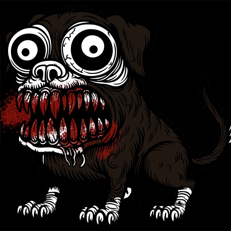 horrifying dog