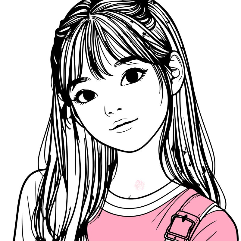 a realistic korean teenage girl