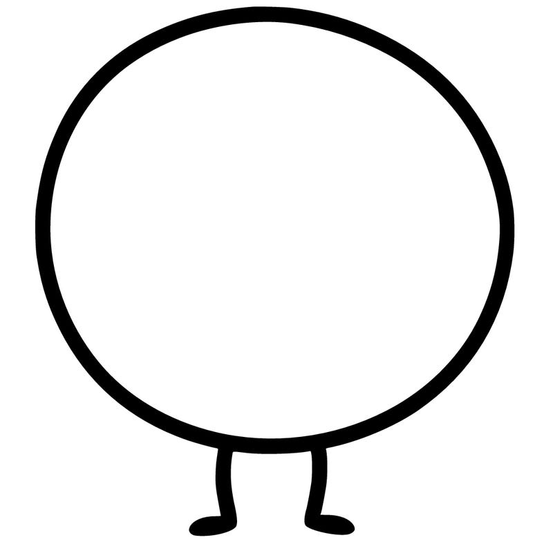 a plain circle with nothing else