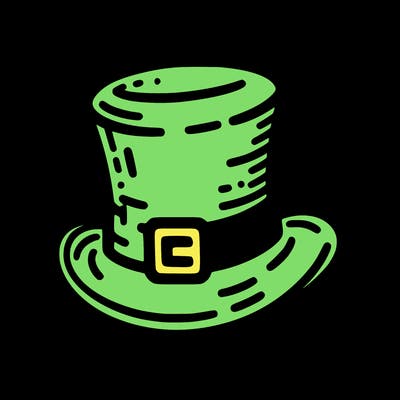 st patrick hat with thin lines