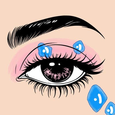 eye closed realistic