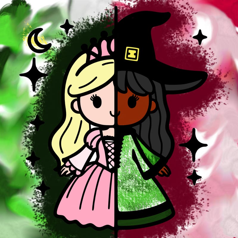 split princess and witch