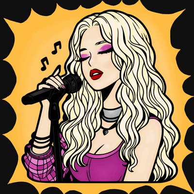 realistic female singer