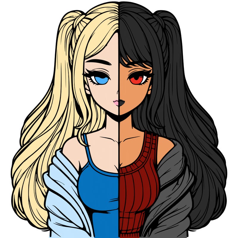 realistic girl split