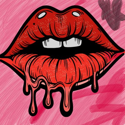 lips that look realistic and drip