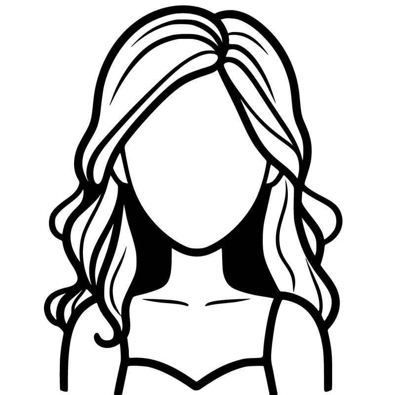 no facial features, faceless woman.