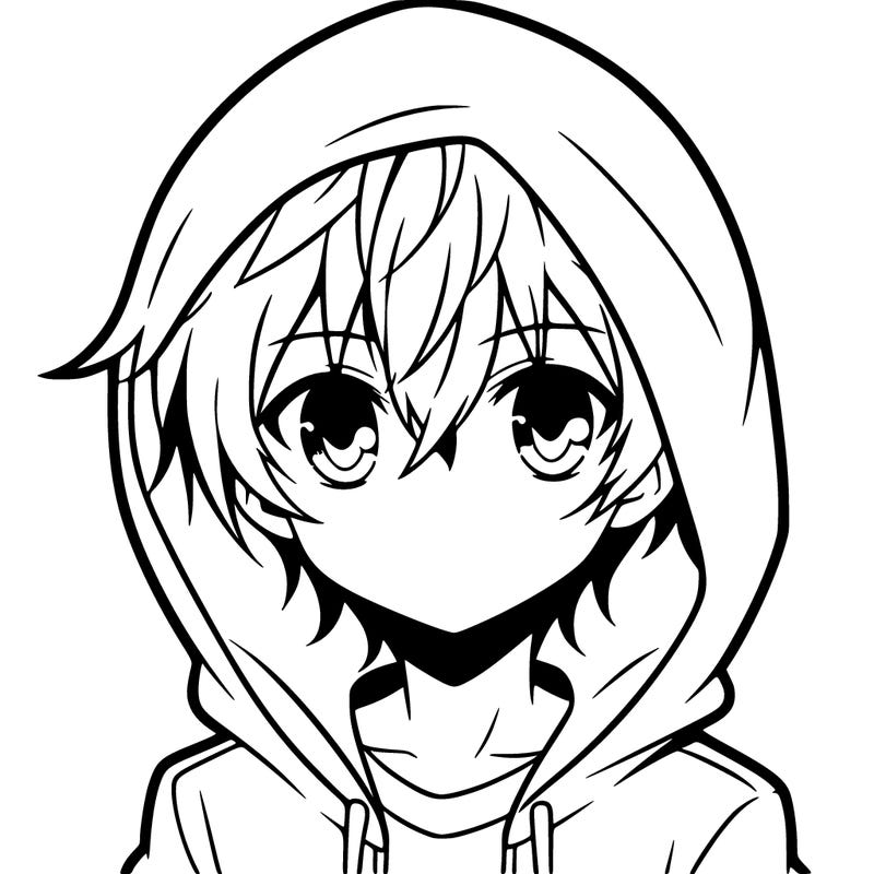 anime with hoodie