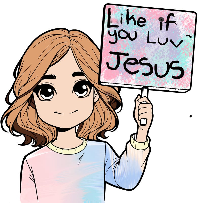 realistic girl holding up a sign