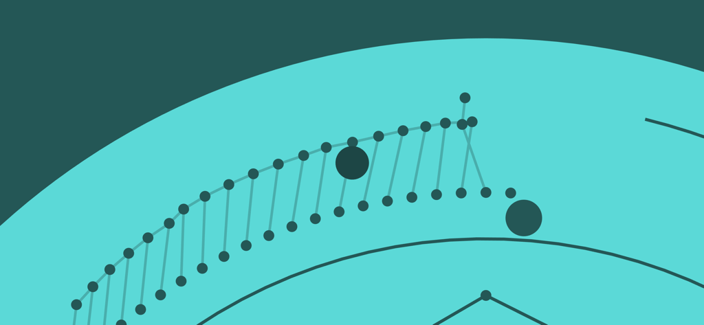 A ball rolls across a bridge-like structure in a minimalist circular physics level.