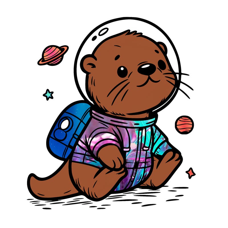 otter in a space suit