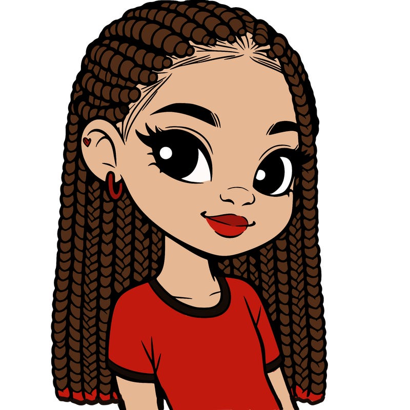 girl with box braids