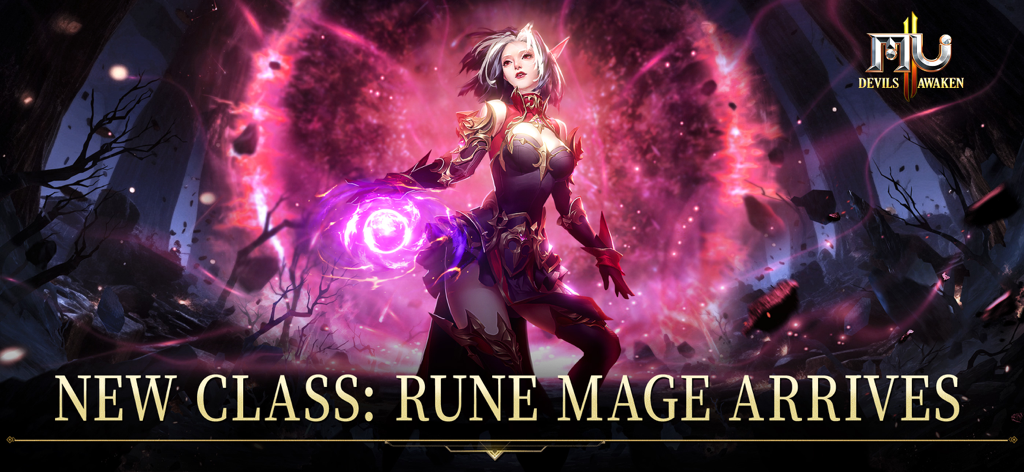 MU: Devils Awaken - MU Devils Awaken new character class Rune Mage announcement with magical effects