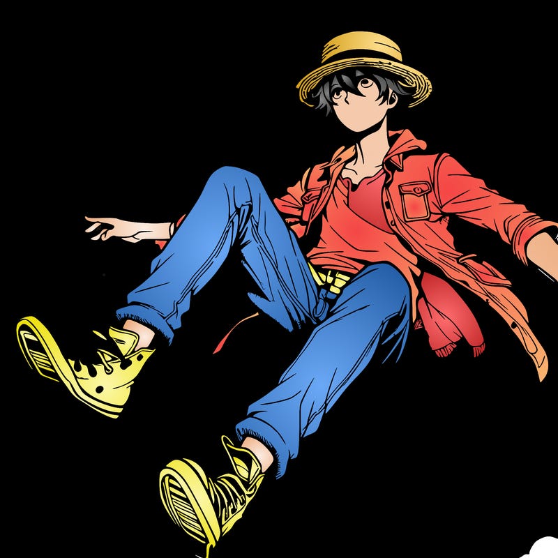 luffy ( one piece ) in the sky realistic version