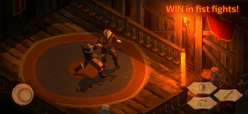 Slash of Sword 2 - Action RPG - Gameplay screenshot showing a fist fight in a tavern from Slash of Sword 2