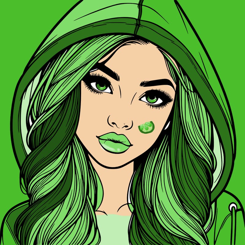 realistic beautiful girl with a hood on