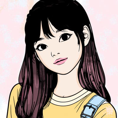 a realistic korean teenage girl