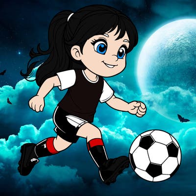 girl that plays soccer realistic