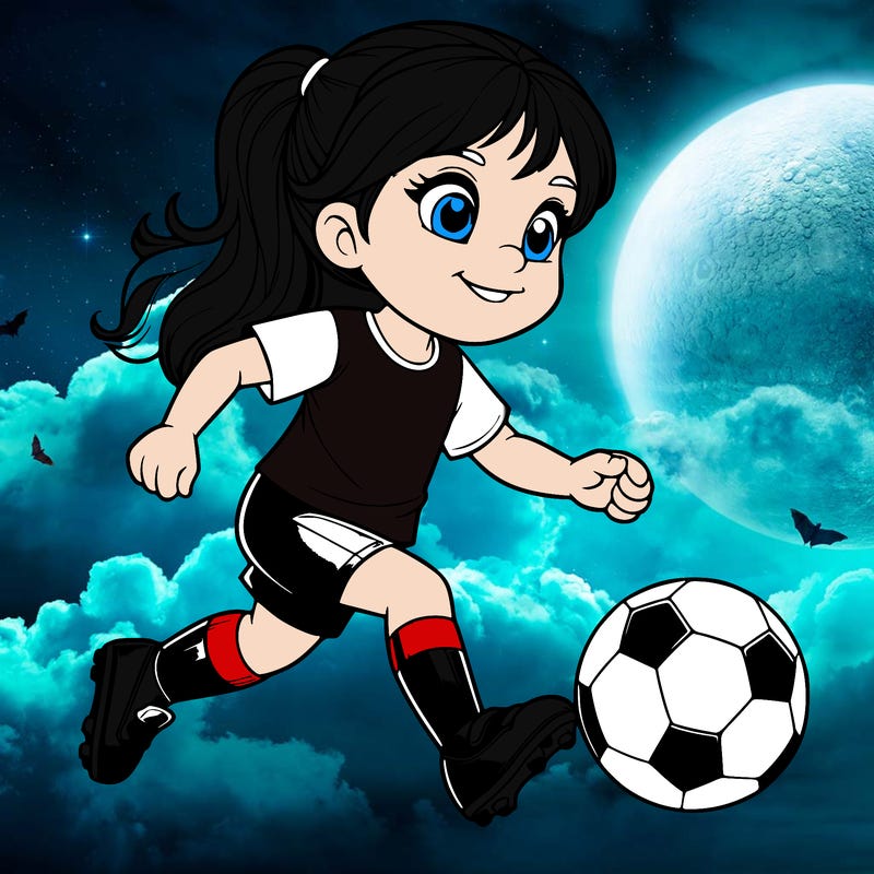 girl that plays soccer realistic