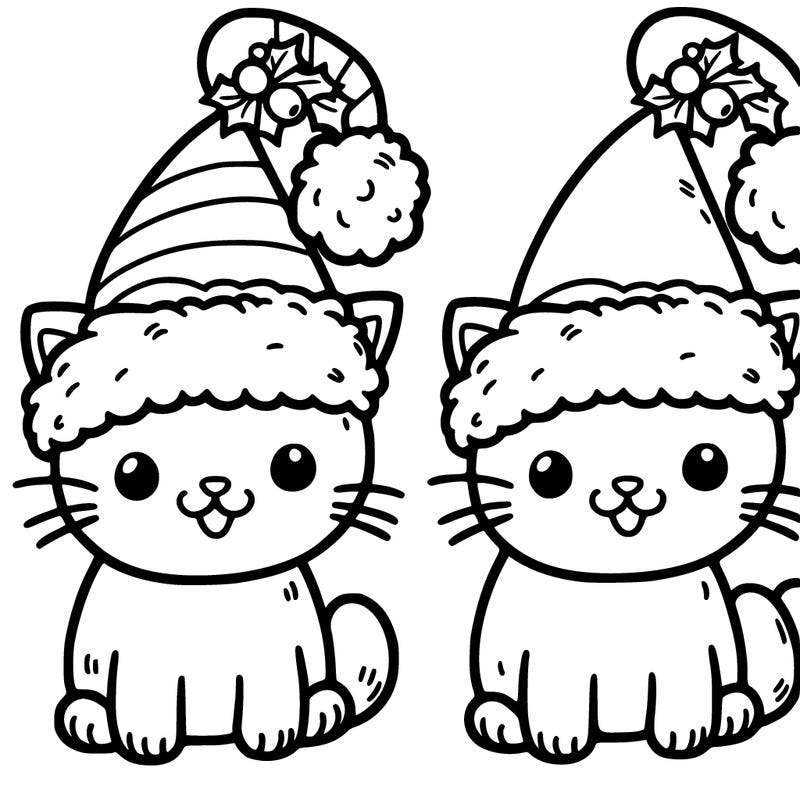 cat wearing a santa hat